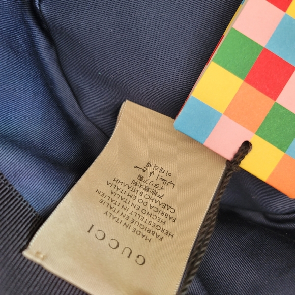 Gucci Bucket Hat Blue Canvas Small Size 56 - Picture 6 of 11